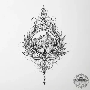 Tattoo sketch spiritual soil - эскиз тату (№1757163311_0, 06.09.2025 12:55) — tattoo-photo.ru