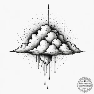 Tattoo sketch air with a cloud, artistic tatt... - эскиз тату (№1757166476_0, 06.09.2025 13:47) — tattoo-photo.ru
