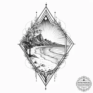Tattoo sketch sand, ink illustration for tatt... - эскиз тату (№1757166670_0, 06.09.2025 13:51) — tattoo-photo.ru
