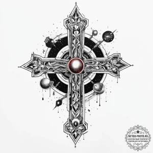 Tattoo sketch cosmic story, concept art for t... - эскиз тату (№1757168870_0, 06.09.2025 14:27) — tattoo-photo.ru