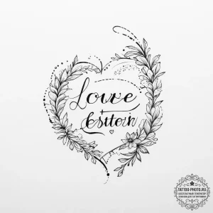 Tattoo sketch love letter with a quote - эскиз тату (№1757172440_0, 06.09.2025 15:27) — tattoo-photo.ru