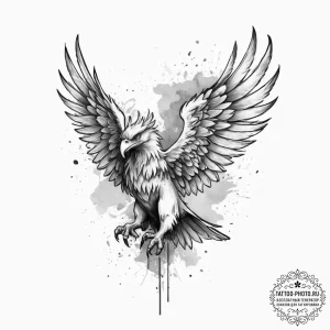 Tattoo sketch griffin, artistic tattoo sketch... - эскиз тату (№1757174008_0, 06.09.2025 15:53) — tattoo-photo.ru