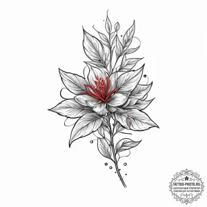 Tattoo sketch a symbolic plant, artistic tatt... - эскиз тату (№1757179189_0, 06.09.2025 17:19) — tattoo-photo.ru