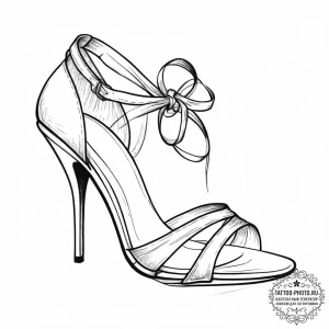 Tattoo sketch high heels on a line, tattoo sk... - эскиз тату (№1757182023_0, 06.09.2025 18:07) — tattoo-photo.ru