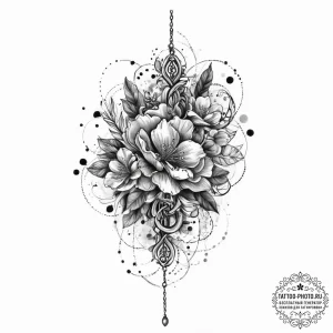 Tattoo sketch delicate chain tattoo, artistic... - эскиз тату (№1757183017_0, 06.09.2025 18:23) — tattoo-photo.ru