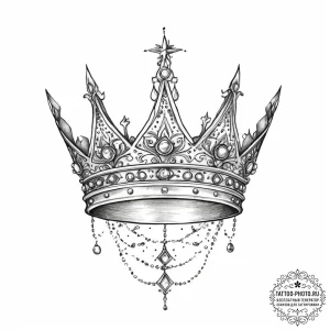 Tattoo sketch celestial crown - эскиз тату (№1757185824_0, 06.09.2025 19:10) — tattoo-photo.ru