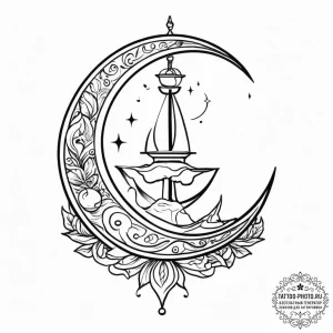 Tattoo sketch moon tattoo, tattoo drawing out... - эскиз тату (№1757188413_0, 06.09.2025 19:53) — tattoo-photo.ru