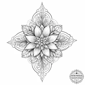 Tattoo sketch lupine flower, ink illustration... - эскиз тату (№1757188810_0, 06.09.2025 20:00) — tattoo-photo.ru