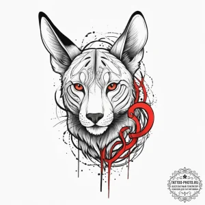 Tattoo sketch graphic животное, ink illustrat... - эскиз тату (№1757189410_0, 06.09.2025 20:10) — tattoo-photo.ru