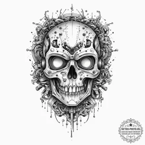 Tattoo sketch bio-mechanical кибернетический,... - эскиз тату (№1757191215_0, 06.09.2025 20:40) — tattoo-photo.ru