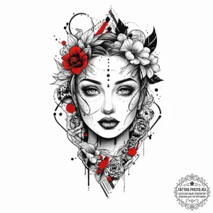Tattoo sketch blue, tattoo sketch design, tra... - эскиз тату (№1757192215_0, 06.09.2025 20:56) — tattoo-photo.ru