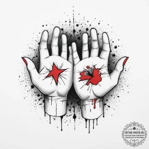 Tattoo sketch hands with a document, tattoo f... - эскиз тату (№1757192614_0, 06.09.2025 21:03) — tattoo-photo.ru