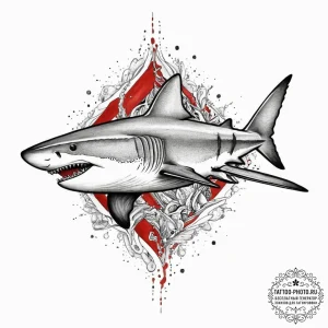 Tattoo sketch sand tiger shark, artistic tatt... - эскиз тату (№1757193421_0, 06.09.2025 21:17) — tattoo-photo.ru