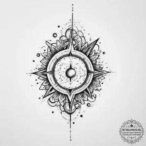 Tattoo sketch cosmic presence, tattoo line ar... - эскиз тату (№1757194630_0, 06.09.2025 21:37) — tattoo-photo.ru