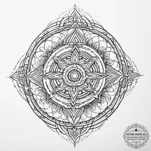 Tattoo sketch cosmic narrative, ink illustrat... - эскиз тату (№1757198036_0, 06.09.2025 22:33) — tattoo-photo.ru