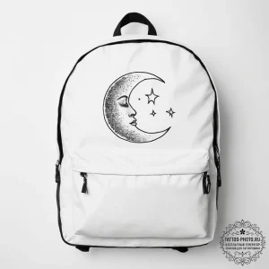 Tattoo sketch backpack with a moon - эскиз тату (№1757201633_0, 06.09.2025 23:33) — tattoo-photo.ru