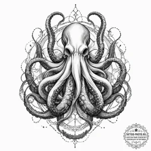 Tattoo sketch кракен - эскиз тату (№1757207008_0, 07.09.2025 01:03) — tattoo-photo.ru