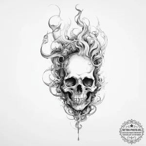 Tattoo sketch smoke - эскиз тату (№1757207203_0, 07.09.2025 01:06) — tattoo-photo.ru