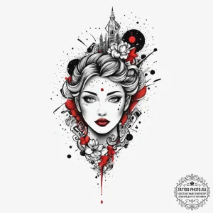 Tattoo sketch copper, artistic tattoo sketch,... - эскиз тату (№1757208202_0, 07.09.2025 01:23) — tattoo-photo.ru