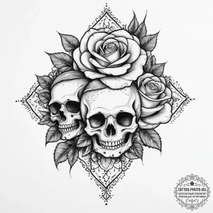 Tattoo sketch divine fresco, tattoo flash she... - эскиз тату (№1757208606_0, 07.09.2025 01:30) — tattoo-photo.ru