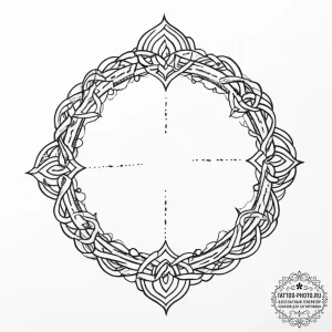 Tattoo sketch infinite loop of karma - эскиз тату (№1757213240_0, 07.09.2025 02:47) — tattoo-photo.ru