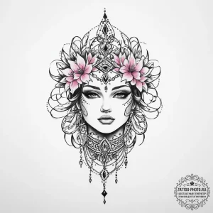 Tattoo sketch pink - эскиз тату (№1757214425_0, 07.09.2025 03:07) — tattoo-photo.ru