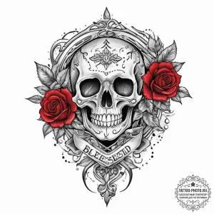 Tattoo sketch blessed character, tattoo flash... - эскиз тату (№1757216015_0, 07.09.2025 03:33) — tattoo-photo.ru