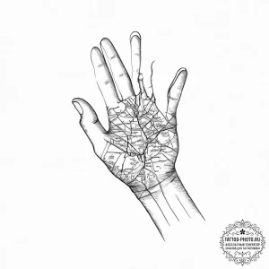 Tattoo sketch hands with a map, tattoo drawin... - эскиз тату (№1757217007_0, 07.09.2025 03:50) — tattoo-photo.ru