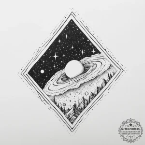 Tattoo sketch milky way galaxy, concept art f... - эскиз тату (№1757217997_0, 07.09.2025 04:06) — tattoo-photo.ru