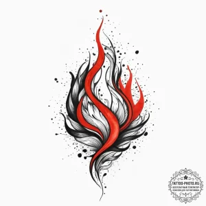 Tattoo sketch flame, tattoo sketch design, wa... - эскиз тату (№1757218196_0, 07.09.2025 04:09) — tattoo-photo.ru
