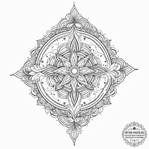 Tattoo sketch cosmic land, tattoo drawing out... - эскиз тату (№1757218597_0, 07.09.2025 04:16) — tattoo-photo.ru