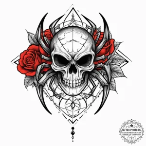 Tattoo sketch spider on shoulder, ink illustr... - эскиз тату (№1757218802_0, 07.09.2025 04:20) — tattoo-photo.ru