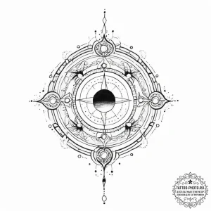 Tattoo sketch cosmic soul - эскиз тату (№1757221809_0, 07.09.2025 05:10) — tattoo-photo.ru