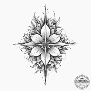 Tattoo sketch edelweiss flower, tattoo line a... - эскиз тату (№1757222007_0, 07.09.2025 05:13) — tattoo-photo.ru