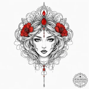 Tattoo sketch абстрактный лайнворк, tattoo dr... - эскиз тату (№1757222406_0, 07.09.2025 05:20) — tattoo-photo.ru