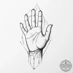 Tattoo sketch hands with a needle, ink illust... - эскиз тату (№1757222603_0, 07.09.2025 05:23) — tattoo-photo.ru