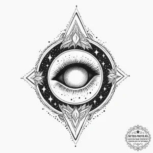 Tattoo sketch cosmic fable, ink illustration... - эскиз тату (№1757230536_0, 07.09.2025 07:35) — tattoo-photo.ru