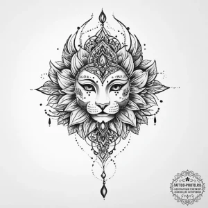 Tattoo sketch узор в виде пера и чернильницы - эскиз тату (№1757231131_0, 07.09.2025 07:45) — tattoo-photo.ru