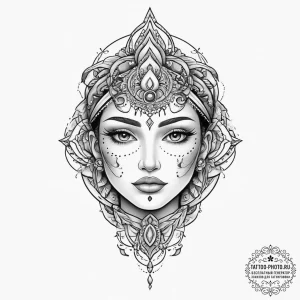 Tattoo sketch spiritual person, concept art f... - эскиз тату (№1757235280_0, 07.09.2025 08:54) — tattoo-photo.ru