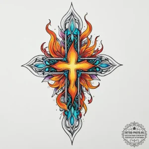 Tattoo sketch flame with a star, tattoo line... - эскиз тату (№1757237251_0, 07.09.2025 09:27) — tattoo-photo.ru