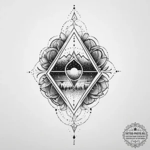 Tattoo sketch universe, tattoo line art, dotw... - эскиз тату (№1757239231_0, 07.09.2025 10:00) — tattoo-photo.ru