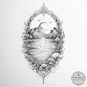 Tattoo sketch ocean - эскиз тату (№1757243401_0, 07.09.2025 11:10) — tattoo-photo.ru