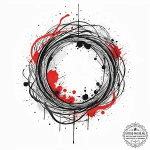 Tattoo sketch circle, ink illustration for ta... - эскиз тату (№1757245779_0, 07.09.2025 11:49) — tattoo-photo.ru