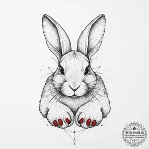 Tattoo sketch slippers with a bunny, concept... - эскиз тату (№1757252214_0, 07.09.2025 13:36) — tattoo-photo.ru