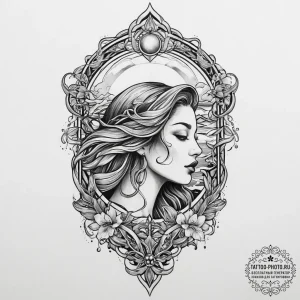 Tattoo sketch ocean, tattoo line art, black a... - эскиз тату (№1757253787_0, 07.09.2025 14:03) — tattoo-photo.ru