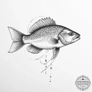Tattoo sketch whitefish - эскиз тату (№1757254775_0, 07.09.2025 14:19) — tattoo-photo.ru