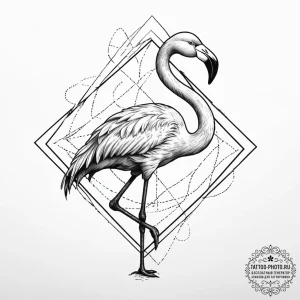 Tattoo sketch flamingo, tattoo flash sheet de... - эскиз тату (№1757255163_0, 07.09.2025 14:26) — tattoo-photo.ru