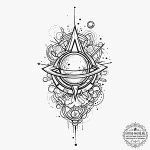 Tattoo sketch cosmic presence, tattoo drawing... - эскиз тату (№1757256151_0, 07.09.2025 14:42) — tattoo-photo.ru