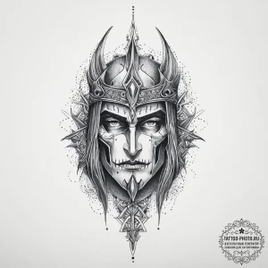Tattoo sketch lich king, concept art for tatt... - эскиз тату (№1757259931_0, 07.09.2025 15:45) — tattoo-photo.ru