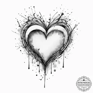 Tattoo sketch heart tattoo, artistic tattoo s... - эскиз тату (№1757260127_0, 07.09.2025 15:48) — tattoo-photo.ru